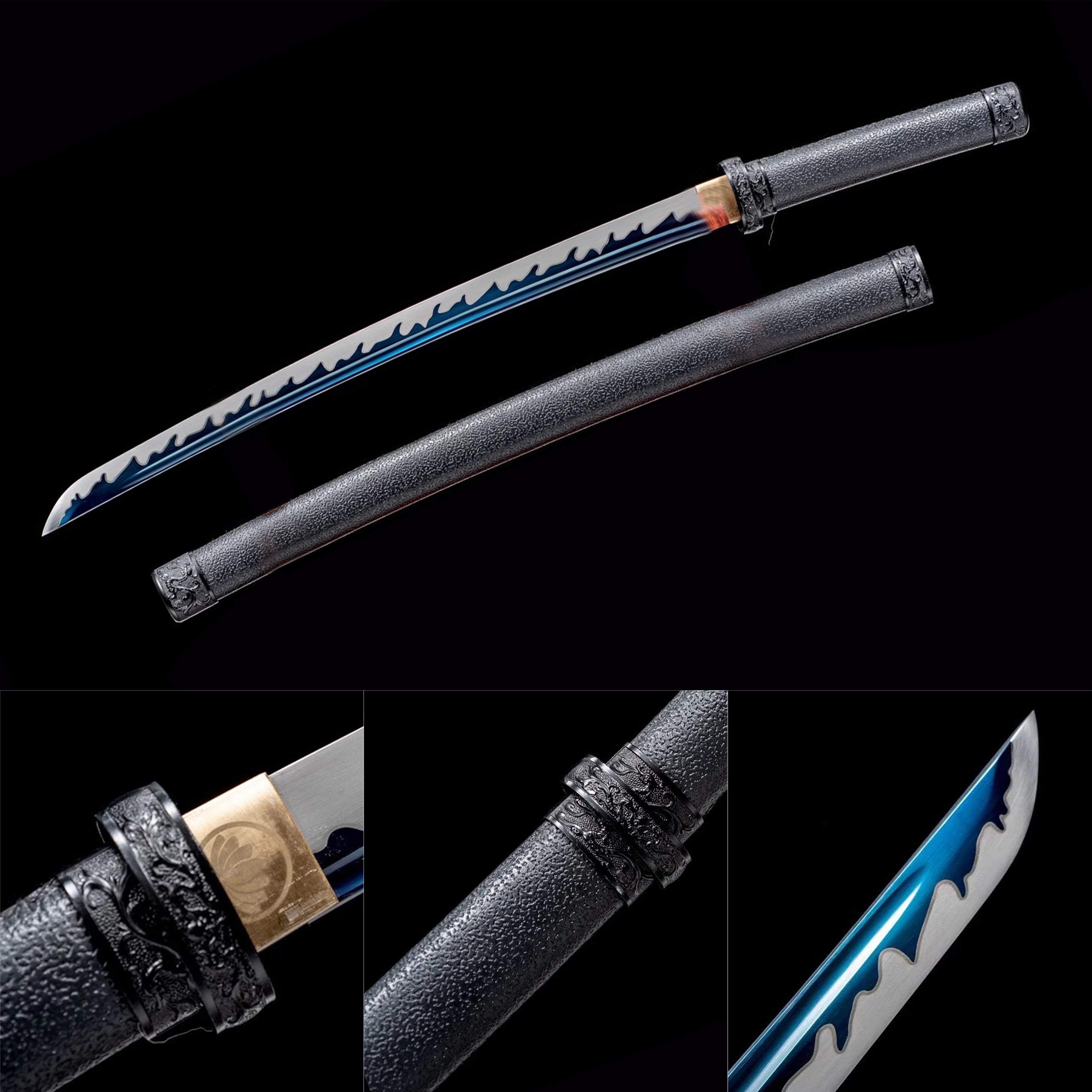 Leather Scabbard Wakizashi Kurogai