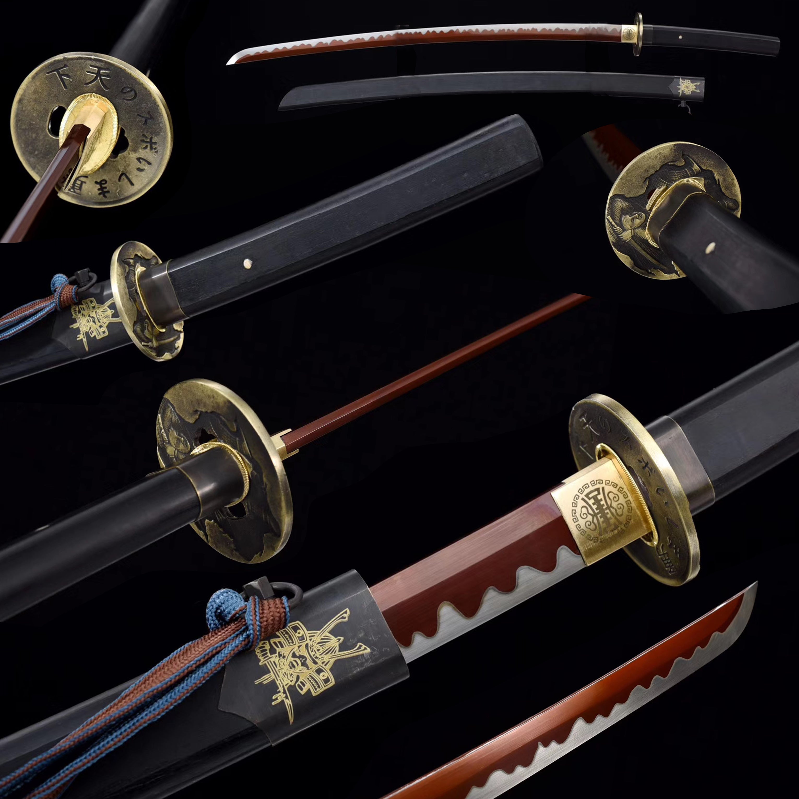 Color Treated Tsuba Katana Tsurakage
